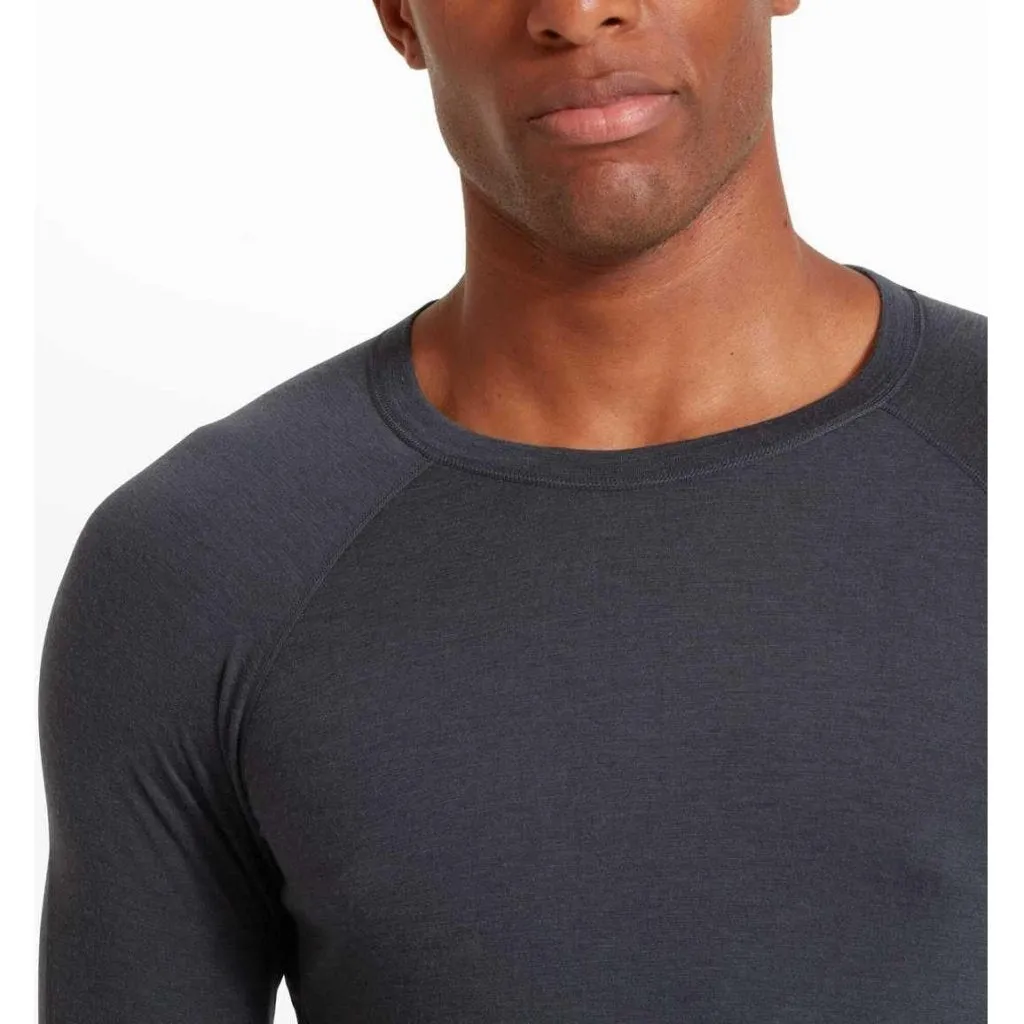 Artilect Boulder 125 Long Sleeve Crew Merino Men's Baselayer - Dusk Blue/ Black