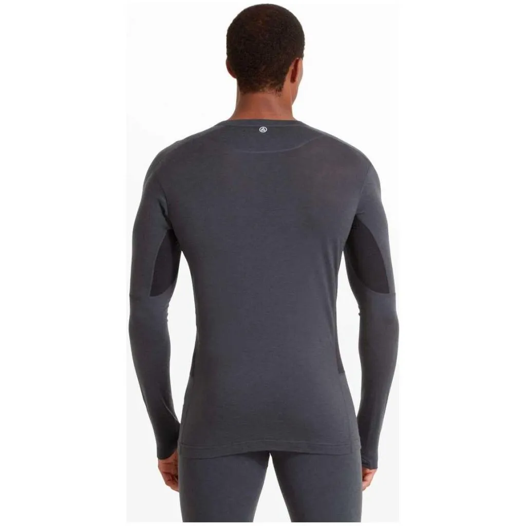 Artilect Boulder 125 Long Sleeve Crew Merino Men's Baselayer - Dusk Blue/ Black