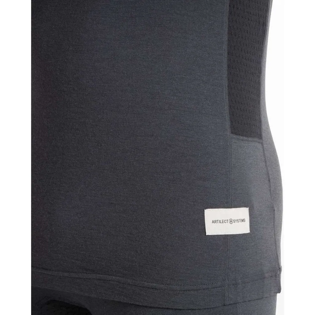 Artilect Boulder 125 Long Sleeve Crew Merino Men's Baselayer - Dusk Blue/ Black