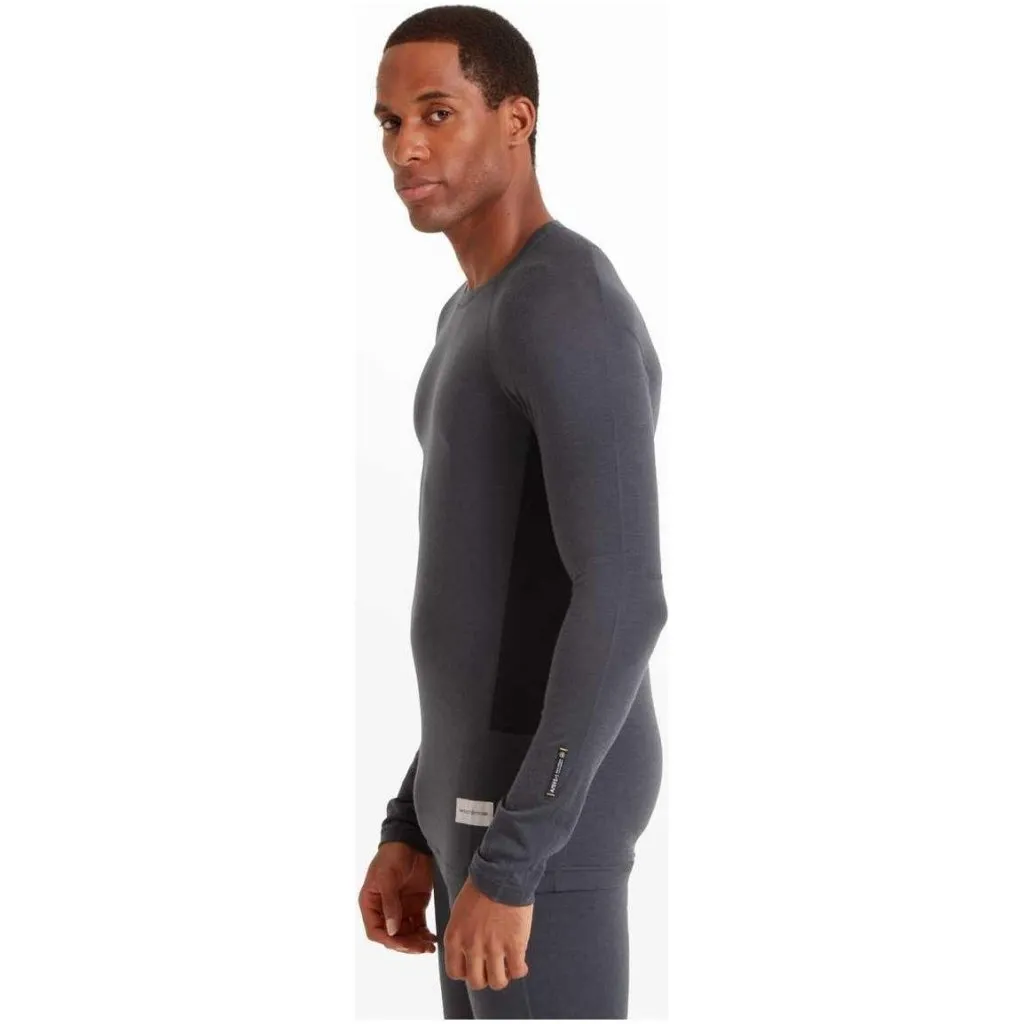 Artilect Boulder 125 Long Sleeve Crew Merino Men's Baselayer - Dusk Blue/ Black