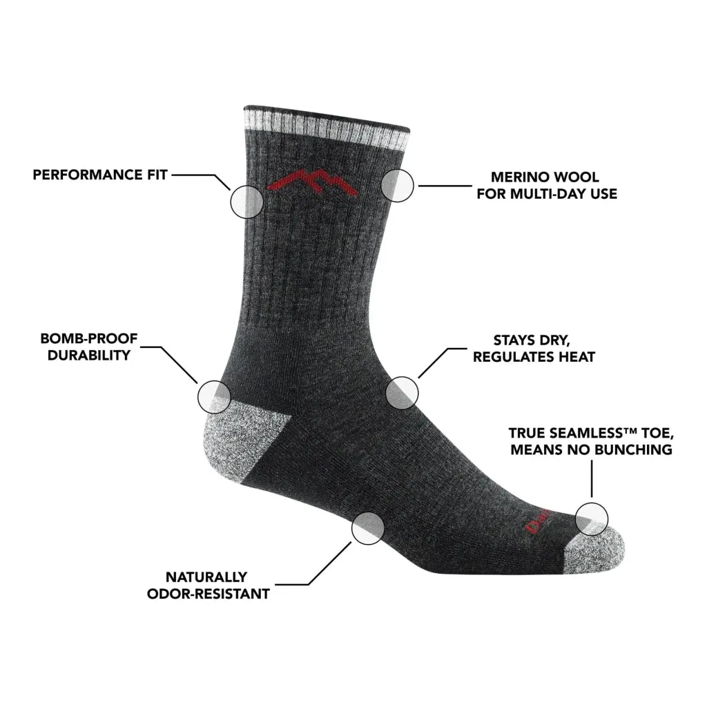 Darn Tough 1466 Men's Hiker Micro Crew Midweight Hiking Socks