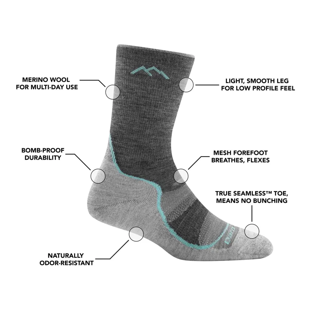 Darn Tough 1967 Women's Light Hiker Micro Crew Lightweight Hiking Sock