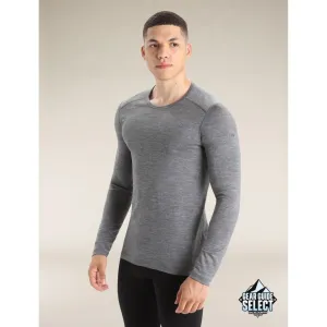 Icebreaker Men's Merino 200 Oasis Long Sleeve Crewe Thermal Top - Gritstone Heather