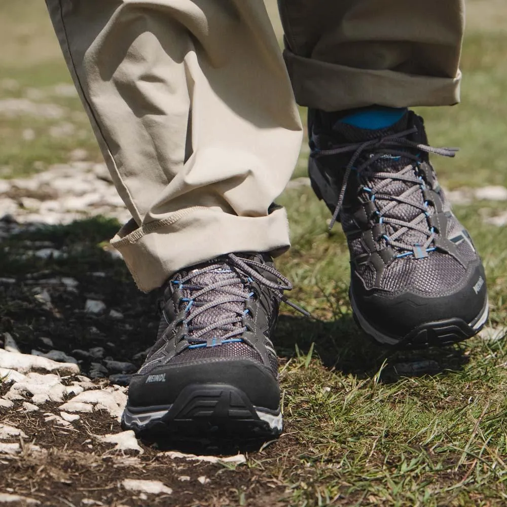 Meindl Activo GTX Wide Fit Walking Shoes - Anthracite/Ocean
