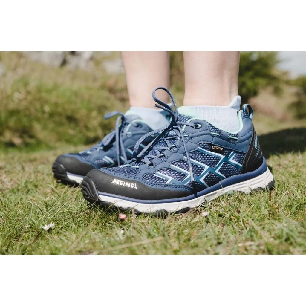 Meindl Activo Lady GTX Wide Fit Walking Shoes - Blue/Mint