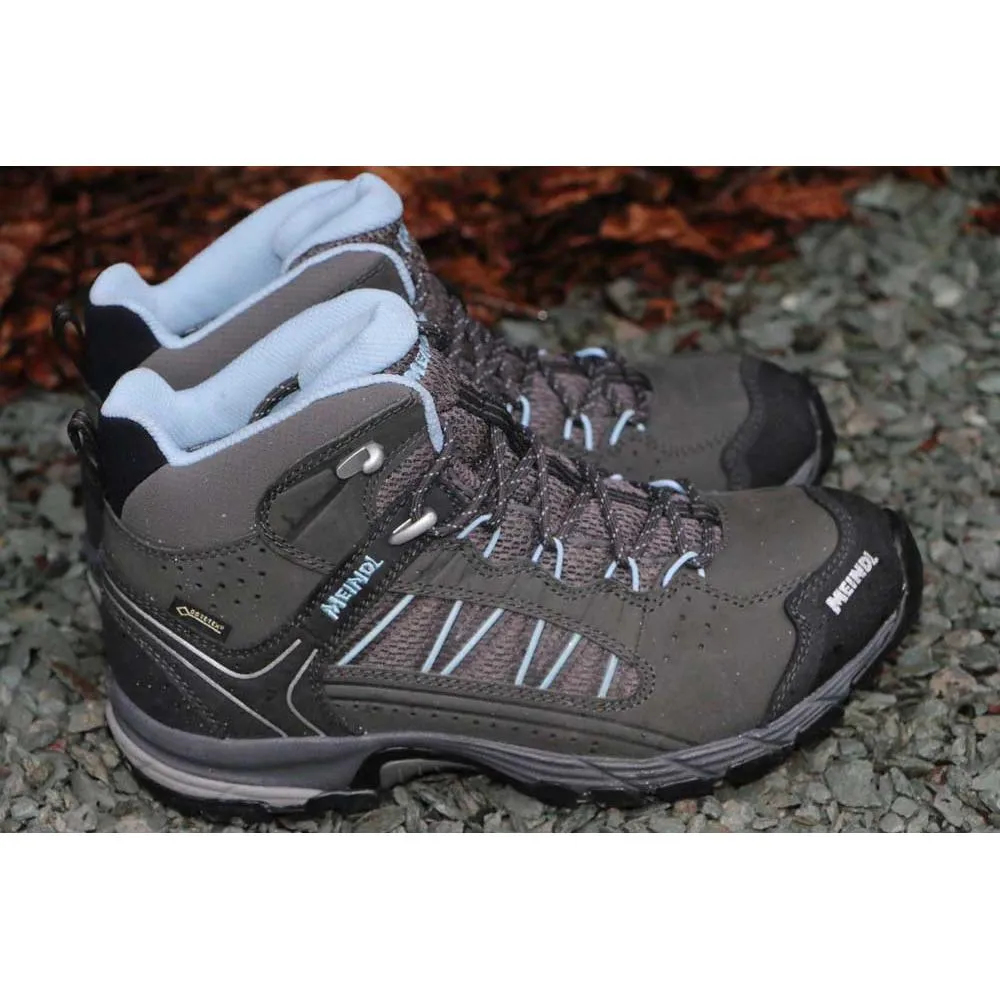 Meindl Journey Lady Mid GTX Wide Fit Walking Boots - Anthracite/Blue