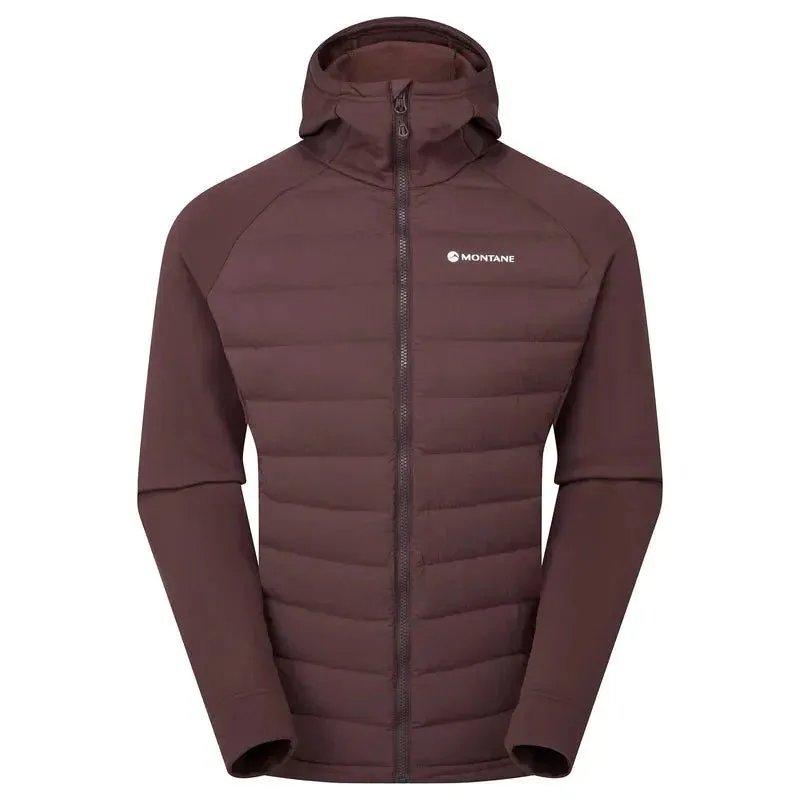 Montane Men's Composite Hooded Down Jacket - Dark Garnet