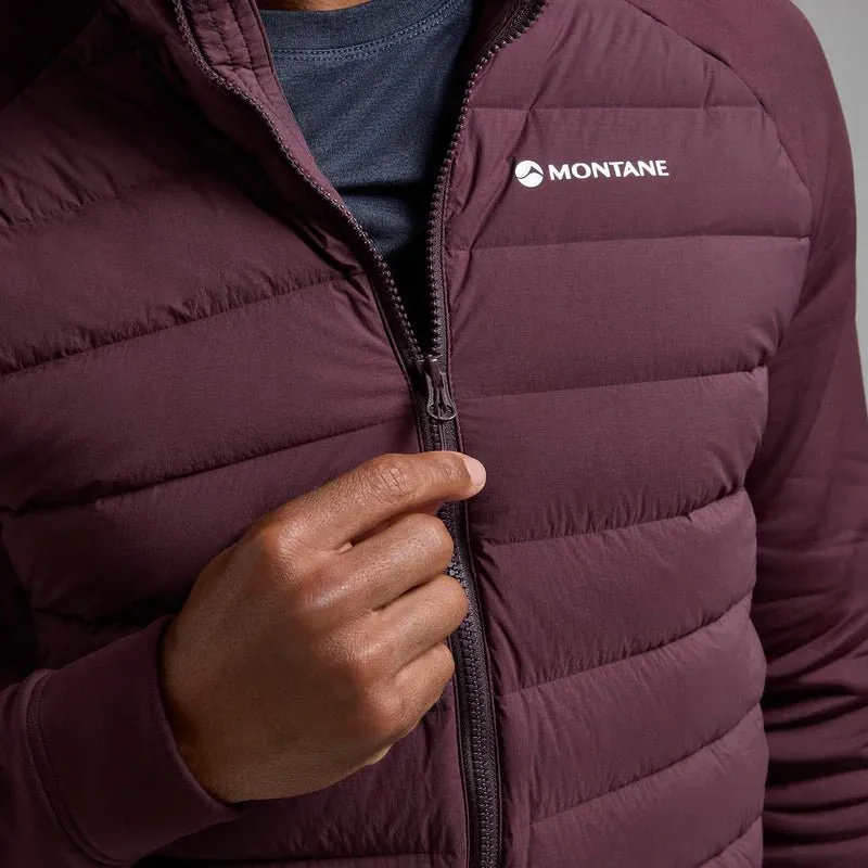 Montane Men's Composite Hooded Down Jacket - Dark Garnet