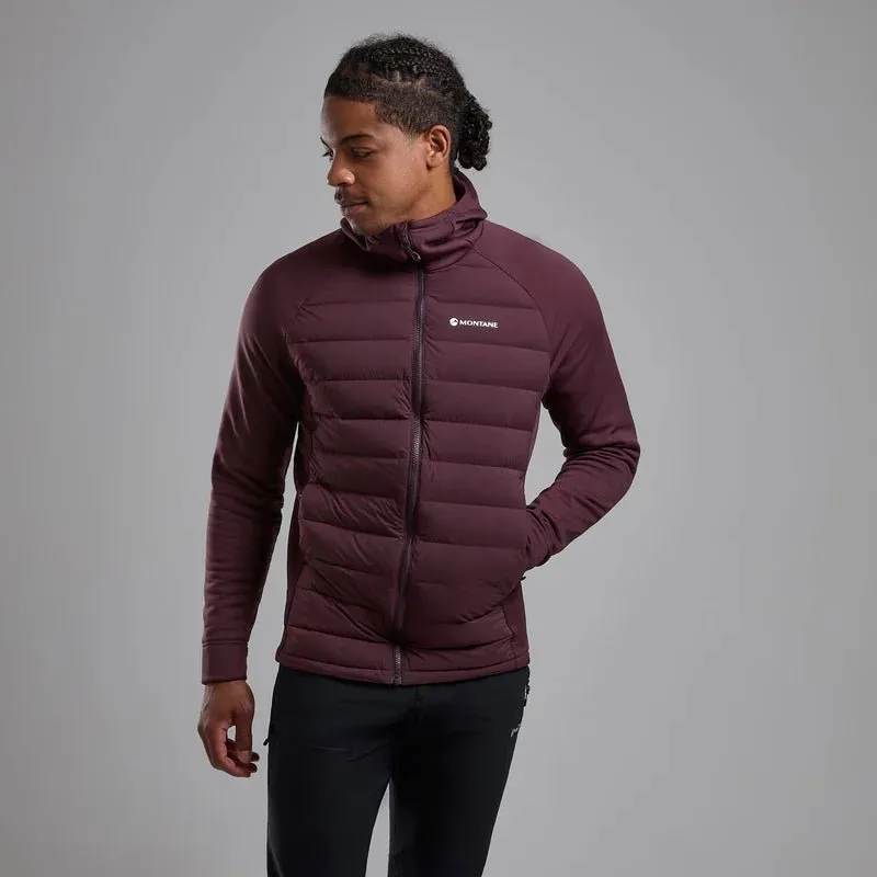 Montane Men's Composite Hooded Down Jacket - Dark Garnet