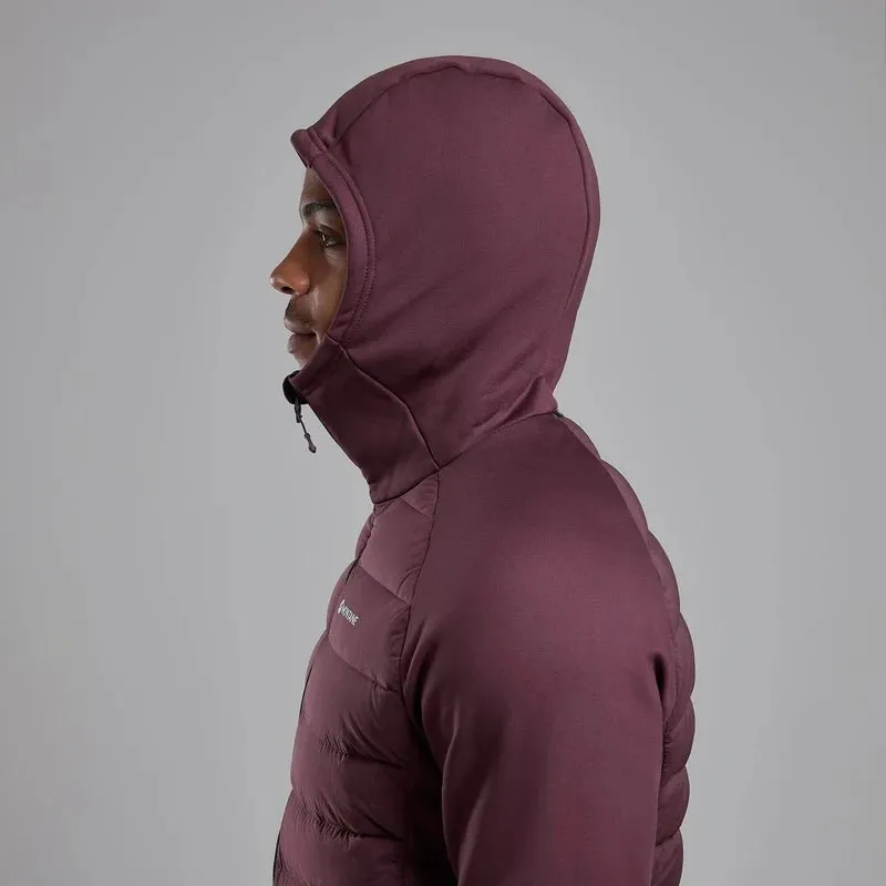 Montane Men's Composite Hooded Down Jacket - Dark Garnet