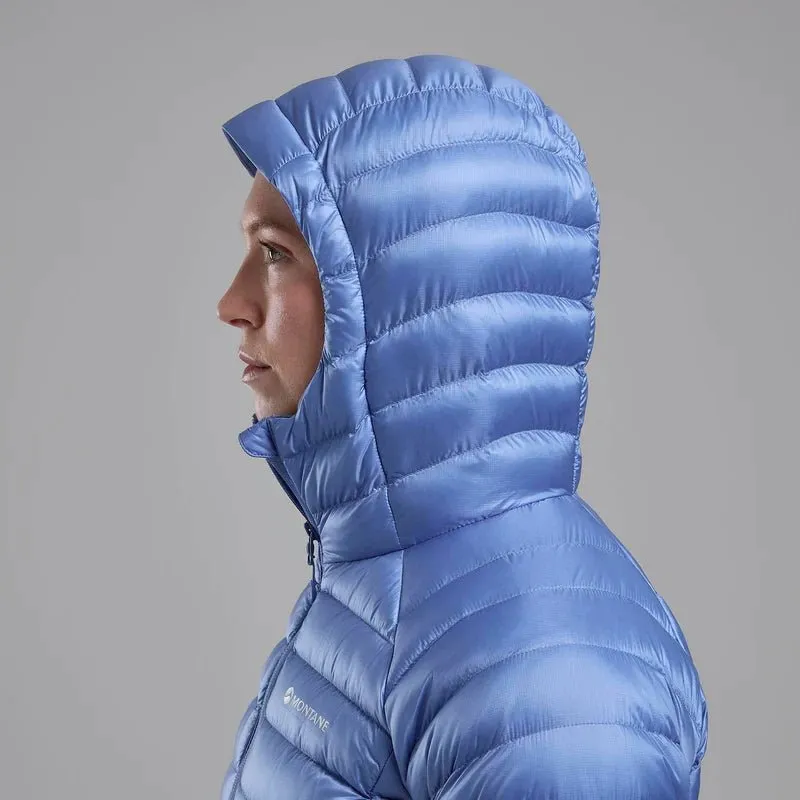 Montane Women's Anti-Freeze Hooded Down Jacket - Cornflower