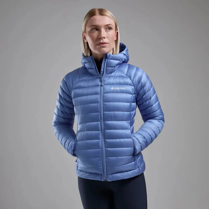 Montane Women's Anti-Freeze Hooded Down Jacket - Cornflower