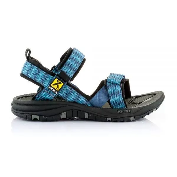 Source Gobi Men's Walking Sandals - Triangles Blue