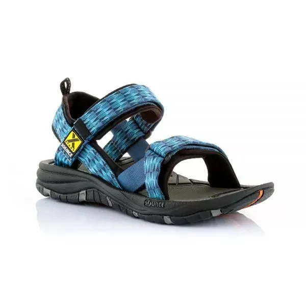Source Gobi Men's Walking Sandals - Triangles Blue