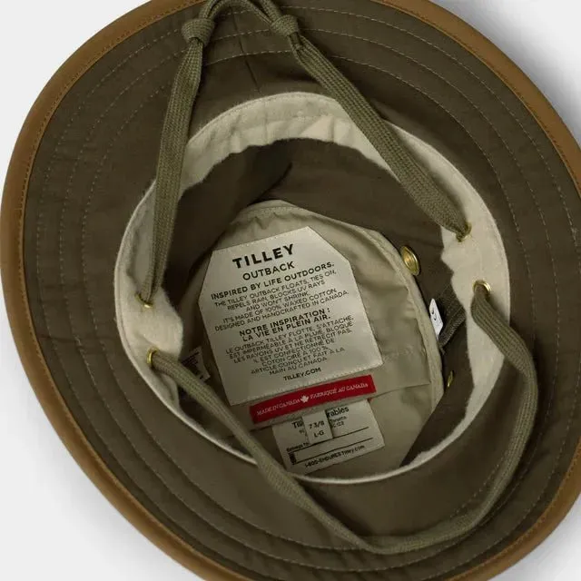 Tilley TWC7 Outback Waxed Adventure Hat - Green